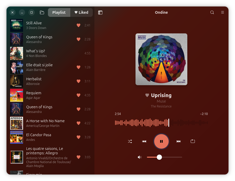 Ondine — Beautiful music player
